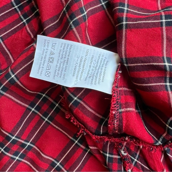 Madewell Studio Ruffle-Hem Top in Clanton Plaid Size S - Picture 10 of 10